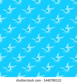 Seamless pattern of hand drawn vector dragon isolated on white background. Fantastic dragon icon. Freehand seamless silhouette of mythology aminal. Fantasy outline illustration.