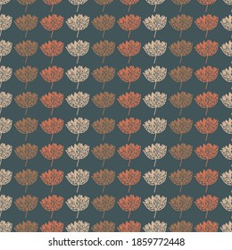 Seamless pattern with hand drawn vector flowers. Design for background, textiles, posters, labels.