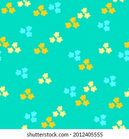 Seamless pattern with hand drawn vector flowers,illustration for wrapping paper,wallpaper,textile and fabric design,abstract botanical motif for decoration on turquoise background,autumn floral print