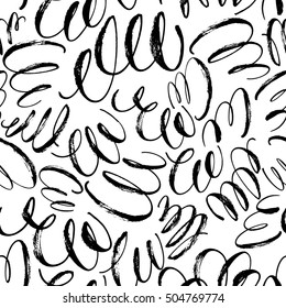 Seamless pattern with hand drawn vector element. Modern stylish texture. Repeating abstract background with tangled lines.