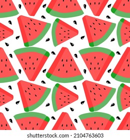 Seamless pattern with hand drawn Watermelon. Background for textile, wrapping paper, fashions, illustrations.