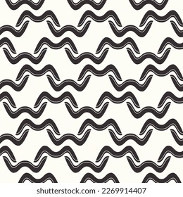 Patrón sin foco con ondas dibujadas a mano.