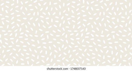 Seamless pattern with hand drawn white ink strokes on beige background. Scrapbook wallpaper vector illustration