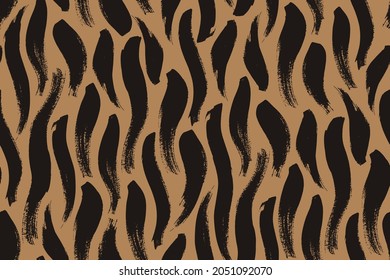 Seamless pattern with hand painted abstract texture. Brush stroke, ink smear. Design for wallpaper, fabric print, wrapping paper. Endless backdrop.