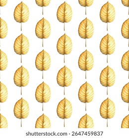 Seamless pattern of hand painted green leaves on a white background. Perfect for eco friendly designs, nature inspired projects, and botanical themes. Ideal for wallpapers, textiles, and stationery.