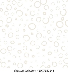Seamless pattern with hand painted grungy ink circles. Vector illustration