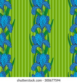 Seamless pattern with hand painted sketch flowers. Vector illustration.