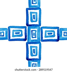 Seamless pattern with hand painted watercolor rectangles.