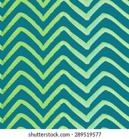 Seamless pattern with hand painted watercolor zigzags.