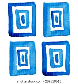 Seamless pattern with hand painted watercolor rectangles.
