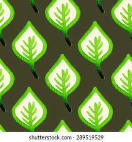 Seamless pattern with hand painted water-colour trees .