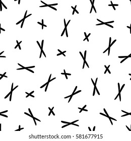 Seamless pattern - hand written vector letters X