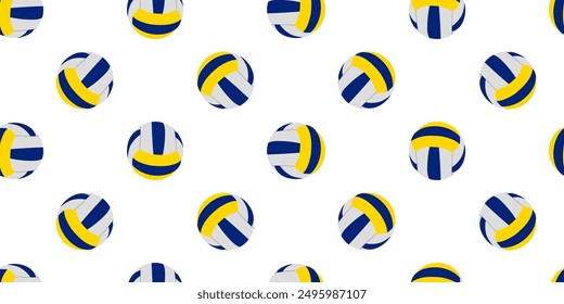 Seamless pattern with handball balls on a white background, sports games, inventory for sportsmen