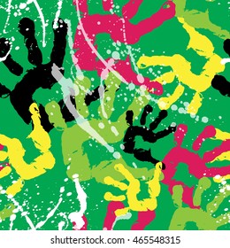 seamless pattern with handbreadth