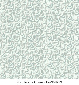 Seamless pattern with hand-drawn arches. Creative abstract background. Stylized scale texture