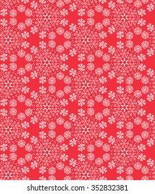 Seamless pattern of Hand-drawn Christmas snowflakes