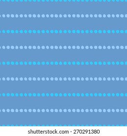 Seamless pattern of hand-drawn circles of light blue and purple circles on a blue background