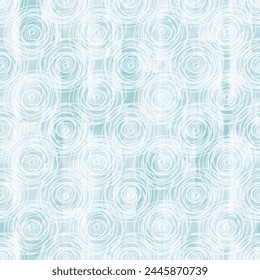 Patrón sin fisuras con círculos dibujados a mano en acuarela azul.  Fondo Abstractas.  Vector. Monocromo. Perfecto para Plantillas de diseño, Fondo de pantalla, envoltura, tela y textil, estampado.