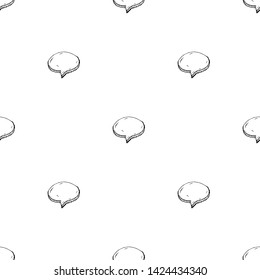 Seamless pattern Handdrawn cloud doodle icon. Hand drawn black sketch. Sign symbol. Decoration element. White background. Isolated. Flat design. Vector illustration.
