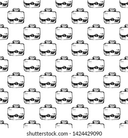 Seamless pattern Handdrawn diplomat doodle icon. Hand drawn black sketch. Sign symbol. Decoration element. White background. Isolated. Flat design. Vector illustration.