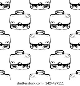 Seamless pattern Handdrawn diplomat doodle icon. Hand drawn black sketch. Sign symbol. Decoration element. White background. Isolated. Flat design. Vector illustration.