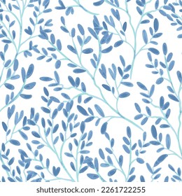 Patrón sin brillo con las ramas lindas del doodle dibujadas a mano. Ilustración del vector