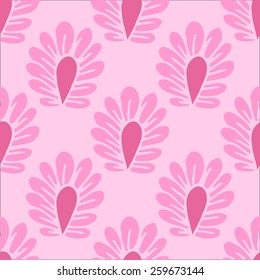 Seamless pattern with hand-drawn flowers