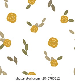 Patrón incomparable con flores dibujadas a mano y arte en estilo de dibujos animados en colores pastel. Excelente para tela, textil. Ilustración vectorial.