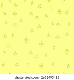 Seamless pattern with hand-drawn green grass. Stylized textured lawn on a light green background. Perfect for spring designs, garden themes, kids decor, nature projects, and eco backgrounds.