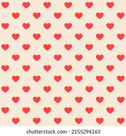 Seamless Pattern of Hand-Drawn Hearts for Decorative Design