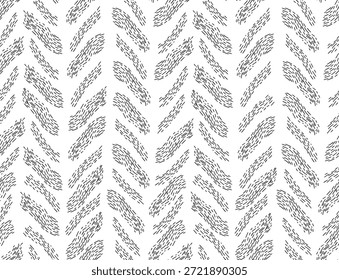 Patrón sin costuras con trenzas de espiga dibujadas a mano para el diseño textil.