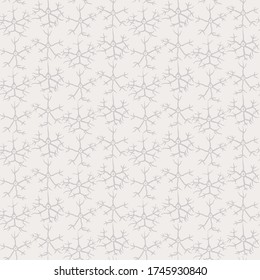 Seamless pattern with hand-drawn neurons. Neuron cells abstract background. Simplified decorative brain cortex neurons arranged in a pattern.
