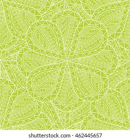 Seamless pattern of hand-drawn and painted mandalas. Vector graphics.