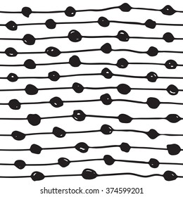 Seamless pattern with hand-drawn sketch points and lines. Bacground vector illustration points and lines in doodle style hand drawn sketch art.