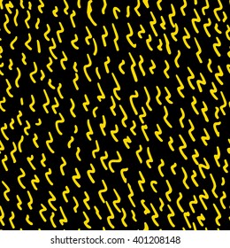 Seamless pattern with hand-drawn sketch wavy lines. 