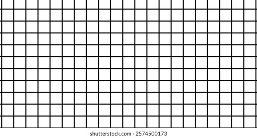 Seamless pattern with a hand-drawn texture. Checkered pattern, notebook sheet, uneven free hand lines.