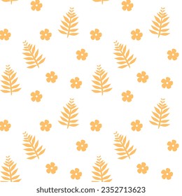 Patrón sin foco dibujado a mano con hojas tropicales. patrón floral sin costuras con hojas El patrón geométrico con líneas. Fondo vectorial impecable. papel, cubierta, decoración interior, textura, tela