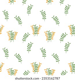 Patrón sin foco dibujado a mano con hojas tropicales. patrón floral sin costuras con hojas El patrón geométrico con líneas. Fondo vectorial impecable. papel, cubierta, decoración interior, textura, tela