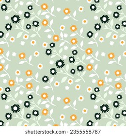 Seamless pattern hand-drawn with tropical leaves. floral seamless pattern with leaves The geometric pattern with lines. Seamless vector background. for paper,cover,interior deecor,texture,fabric