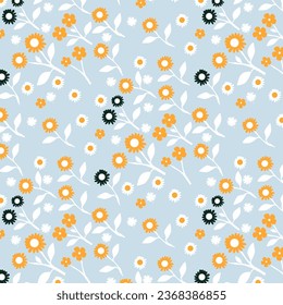 Nahtloses Muster, handgezeichnet mit tropischen Blättern. Blumennahtloses Muster mit Blättern Das geometrische Muster mit Linien. Nahtloser Vektorhintergrund. für Papier, Deckel, Innendekoration, Textur, Gewebe