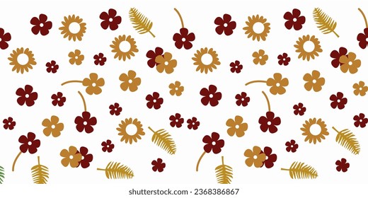 Seamless pattern hand-drawn with tropical leaves. floral seamless pattern with leaves The geometric pattern with lines. Seamless vector background. for paper,cover,interior deecor,texture,fabric