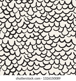 Seamless pattern with hand-drawn waves. Creative abstract background. Stylized scale texture. 
Can be used as swatch for illustrator.
