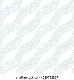 Seamless pattern with hand-drawn waves. Creative abstract background. Stylized scaled texture