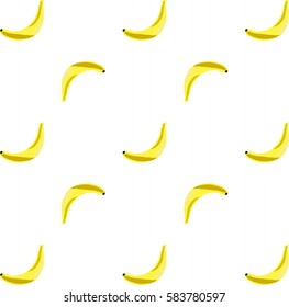 seamless pattern with hand-drawn yellow bananas. Vector illustration. Seamless pattern hand drawing a banana