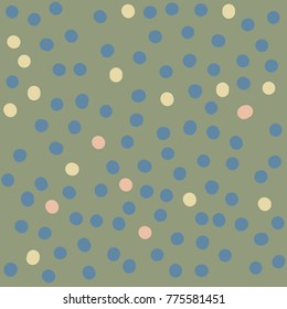 Seamless pattern with handmade paper circles