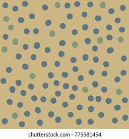 Seamless pattern with handmade paper circles