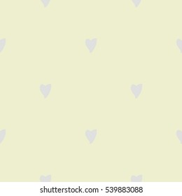 Seamless pattern: handmade staggered hearts