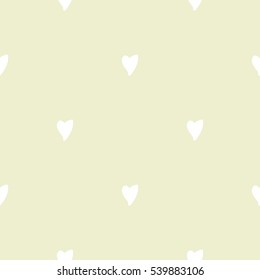 Seamless pattern: handmade staggered hearts