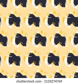 seamless pattern handrawn abstract fluids wallpaper background premium vector