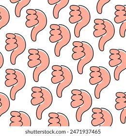 seamless pattern hands gestures in doodle style in vector. template for backdrop textile poster print design wrapping wallpaper